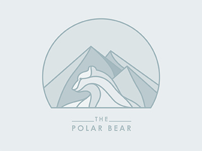 The Polar Bear bear illustration illustrator logo mountain polar bear poster vector yp © yoga perdana