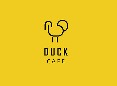 duck cafe 3d abstract app art blue branding clean color concept design dribbble flat graphic design icon illustraion illustration logo logo design logotype minimal