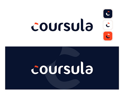 Coursula logo For Online Course Company. 3d animation branding design dribbble flat graphic design illustration logo logode logodesign logotype minimal motion graphics ui vector