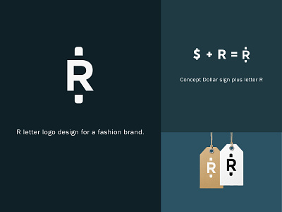 R letter logo design.