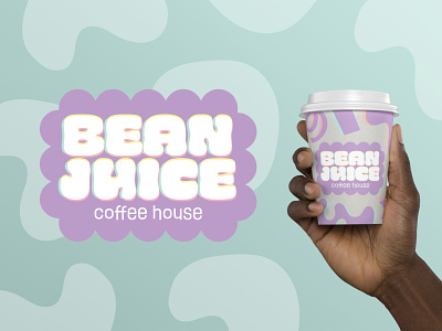 Bean Juice Coffee House Logo branding coffee colorful cup design design design challenge eclectic graphic design identity logo logotype package design