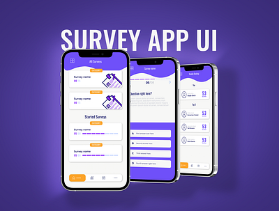 Survey App | UI/UX adobe illustrator adobe xd app design flat ui ux webdesign