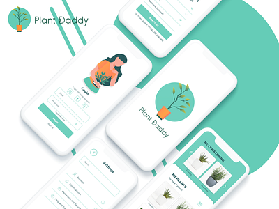 Plant care App | UI/UX adobe xd app design flat icon illustration ui ux webdesign website