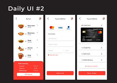 Credit Card Checkout dailyui ui ux webdesign