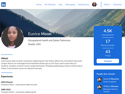 Daily UI #6 User Profile Page