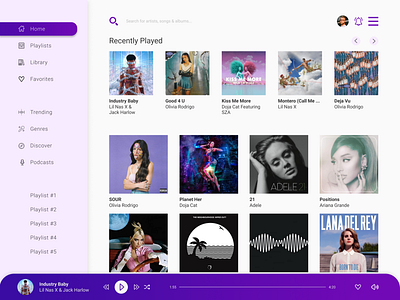 Daily UI #9 - Music Player