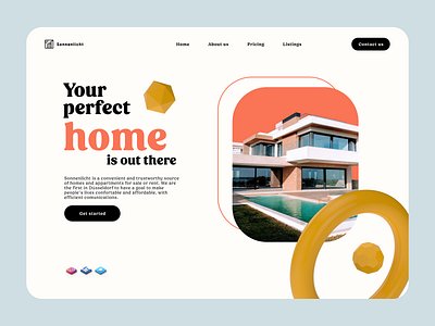 Real State Landing Page | Sonnenlicht appartment design home house landing page real state ui user experience user interface ux webdesign website
