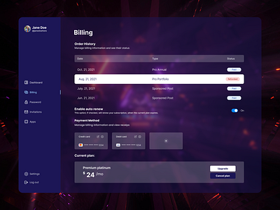 Billing Page