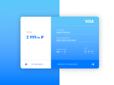 Daily UI. Day 2. Credit Card Checkout