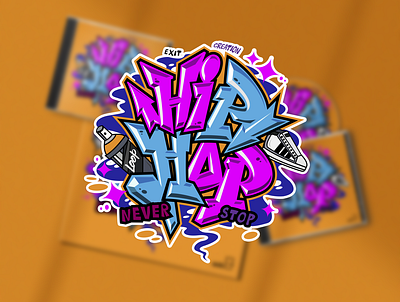 HIPHOP TYPO design hiphop illustration typography vector