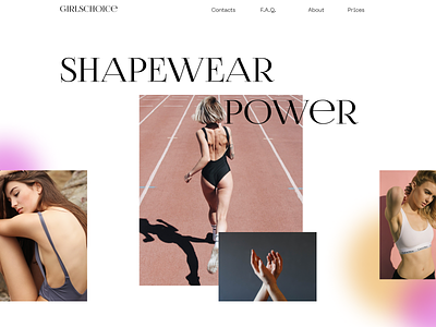 Girlschoice branding design ecommerce figma first page minimal ui web website concept website design
