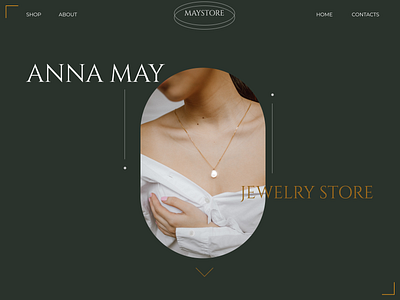 Jewelry store branding concept design figma first page minimal typography ui web website design