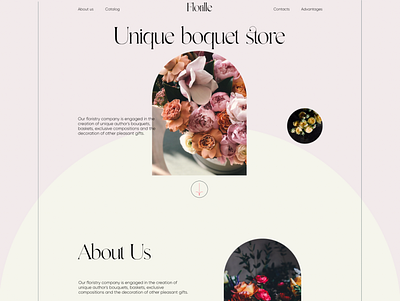 Florille – flower shop branding concept design figma minimal ui website design