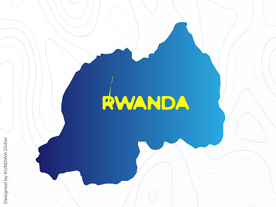 Map of Rwanda artwork design designer illustrator minimal minimalist sketching