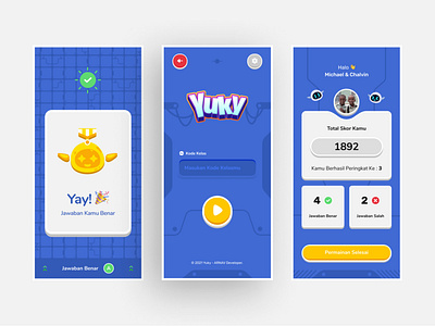 YUKY PLAY - Mobile Apps Design course education education platform elearning game gamify learn mobile ui