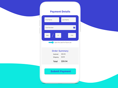 DailyUI 002 credit card dailyui design payment ui ux