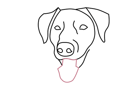 Maggie Line Drawing dog graphic design illustration labrador retriever line art line drawing lineart vector