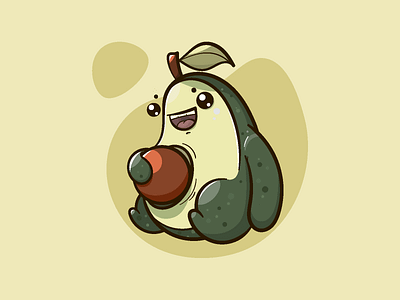 The Funny Avocado avocado character graphic design illustration vector