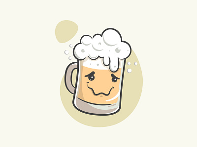 Mug of Beer beer character character design illustration mug mug of beer sticker vector