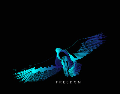 FREEDOM bird design eagle elang fly illustration wings