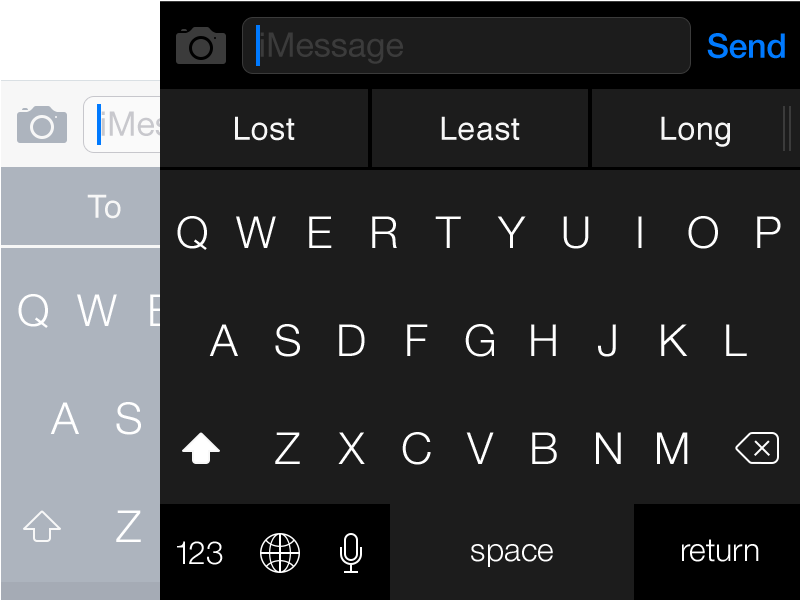 iOS 8 Custom Keyboard (Dark & Light) by Alex Vanderzon on Dribbble