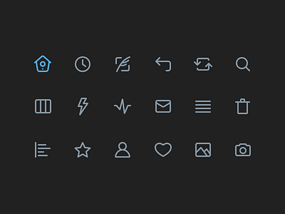 Twitter Line Icons (Made with Figma) by Alex Vanderzon on Dribbble