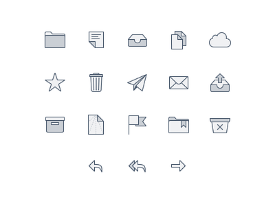 📬 Email Client Icons (Made with Figma) client figma folder icon icons line lowprofile macos mail ui ux web