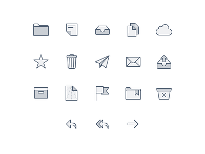 📬 Email Client Icons (Made with Figma)