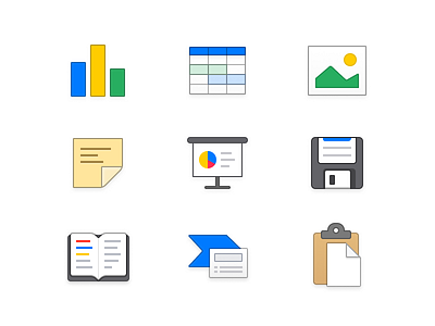 Slideshow Icons (Made with Figma) app graph icon iconography icons lowprofile mac mac app presentation slides ui ux