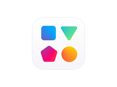 Shape Sorter App Icon app gradient icon ios kids lowprofile shape