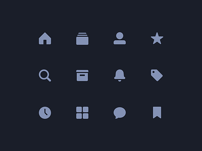 📱 Simple Navigation Bar Icons