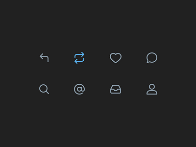 Twitter Line Icons V2 By Alex Vanderzon On Dribbble