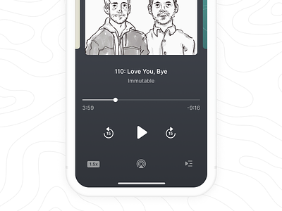 iOS Podcast Player app application design icon icons ios lowprofile podcast ui ux