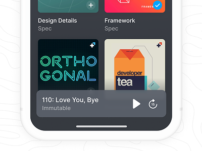 iOS Podcast Mini Player app application design icon icons ios podcast ui ux