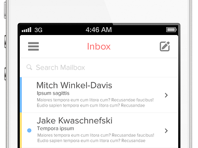 iOS Mail App app application batch email flat icon icons ios iphone menu ui