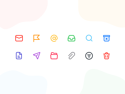 Mail Icons app design figma file icons folder icon icons mail trash ux vector web