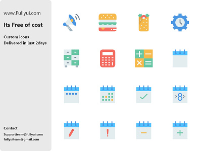 Calendar design burger business calendar custom icons flat fully ui royalty free icons settings speaker wrapper