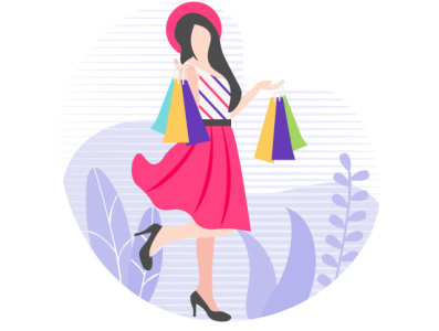 Shopping designs discount enjoyment entertainment fun illustration purchase shop shopping vector women