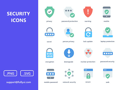 Security cyber security encryption firewall icon set network securoty password privacy protection secure security shield