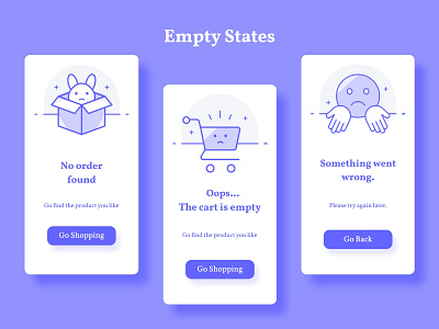 Shopping emptystate mobile application mobile applications online shopping online shopping app shopping cart