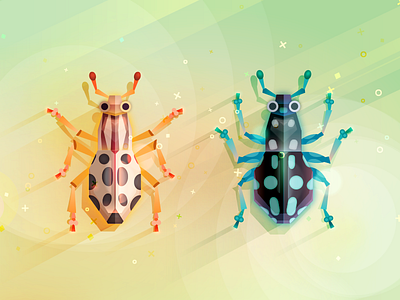The white and the black bug color illustrator insect vector weevil
