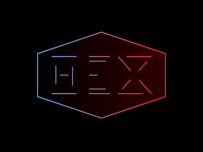 HEX branding design flat gradient color illustrator logo vector