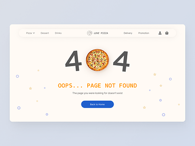 404 page for pizzeria
