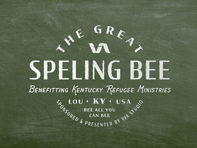 The Great VIA Speling Bee branding design designer graphic graphic design illustration logo louisville retro typography vintage vintage design