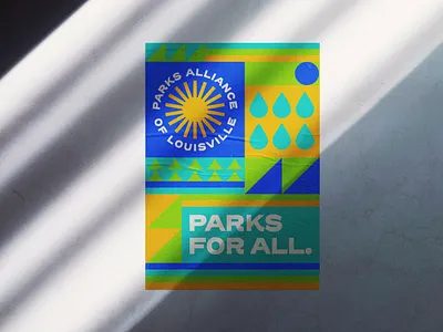 Parks For All Poster branding colorful design designer geometric graphic graphic design illustration kid core logo louisville minimalist nature parks poster poster design retro swiss vintage