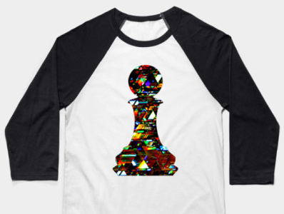 Chess pieces printed on Baseball t-shirts art baseball bishop chess clothing colors design home decor king knight pieces pieterhb pion queen rook t shirt