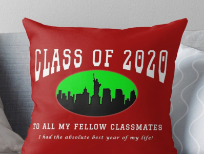 Class of 2020 printed on a cushion 2020 art class class of 2020 classmates clothing creation design home decor pieterhb pod
