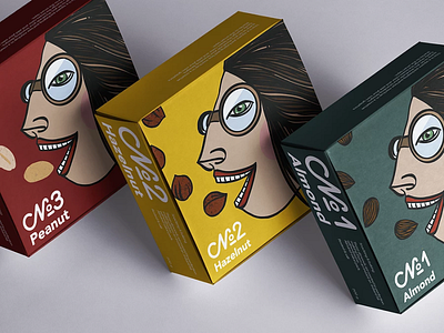 Nuts concept packaging design box branding design illustration logo package package design packaging