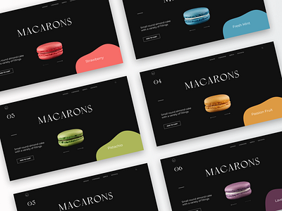 Macarons Concept design graphic design ui ux