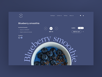 Blueberry smoothie Concept